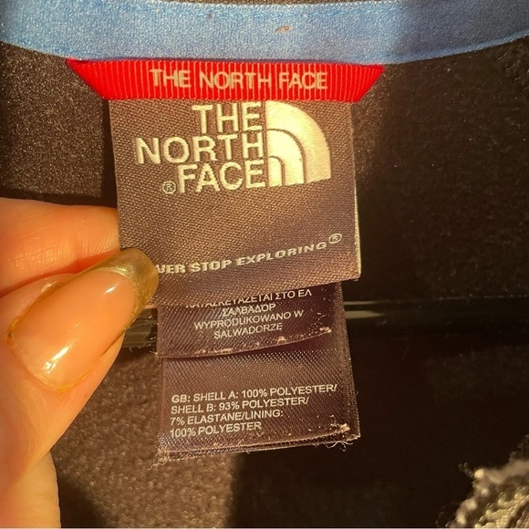 The North Face Mens Canyonlands 1/2 Zip Fleece Jacket Black & Blue Size m - Picture 5 of 9